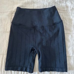 Spiritual gangster black biker shorts